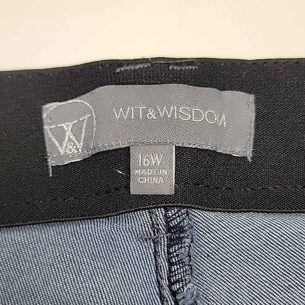 WIT & WISDOM SOPHIE 16W DARK BLUE JEANS - Picture 2 of 12